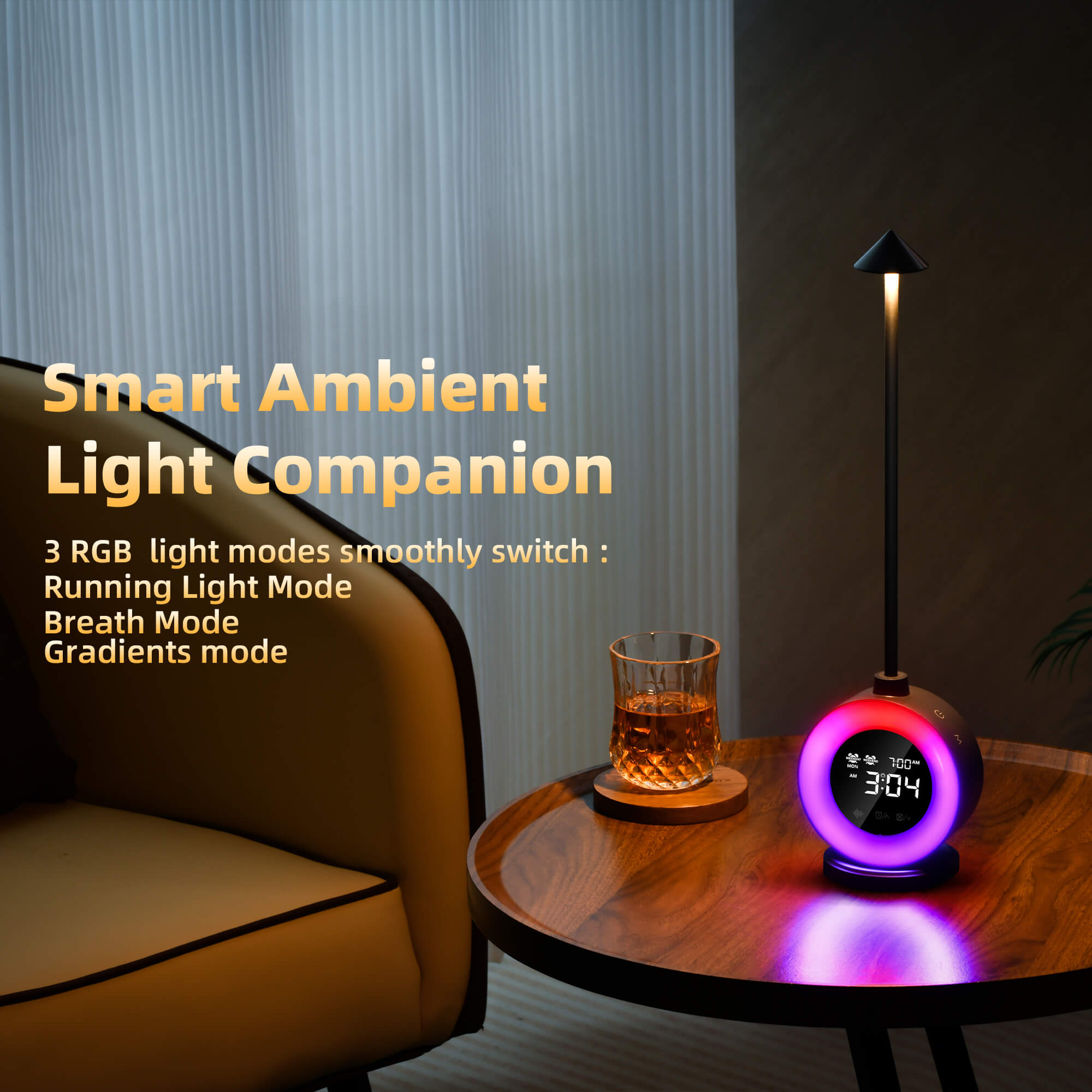 Capon LED Table Lamp with Digital Clock, Dimmable Night Light Touch Desk Lamp with White Noise, 2 Alarms, Wake-up Light, RGB Ambient Light, Aluminum Bedside Lamp for Girls Boys Teens Christmas Gifts Capon LED Table Lamp with Digital Clock, Dimmable Night Light Touch Desk Lamp with White Noise, 2 Alarms, Wake-up Light, RGB Ambient Light, Aluminum Bedside Lamp for Girls Boys Teens Christmas Gifts